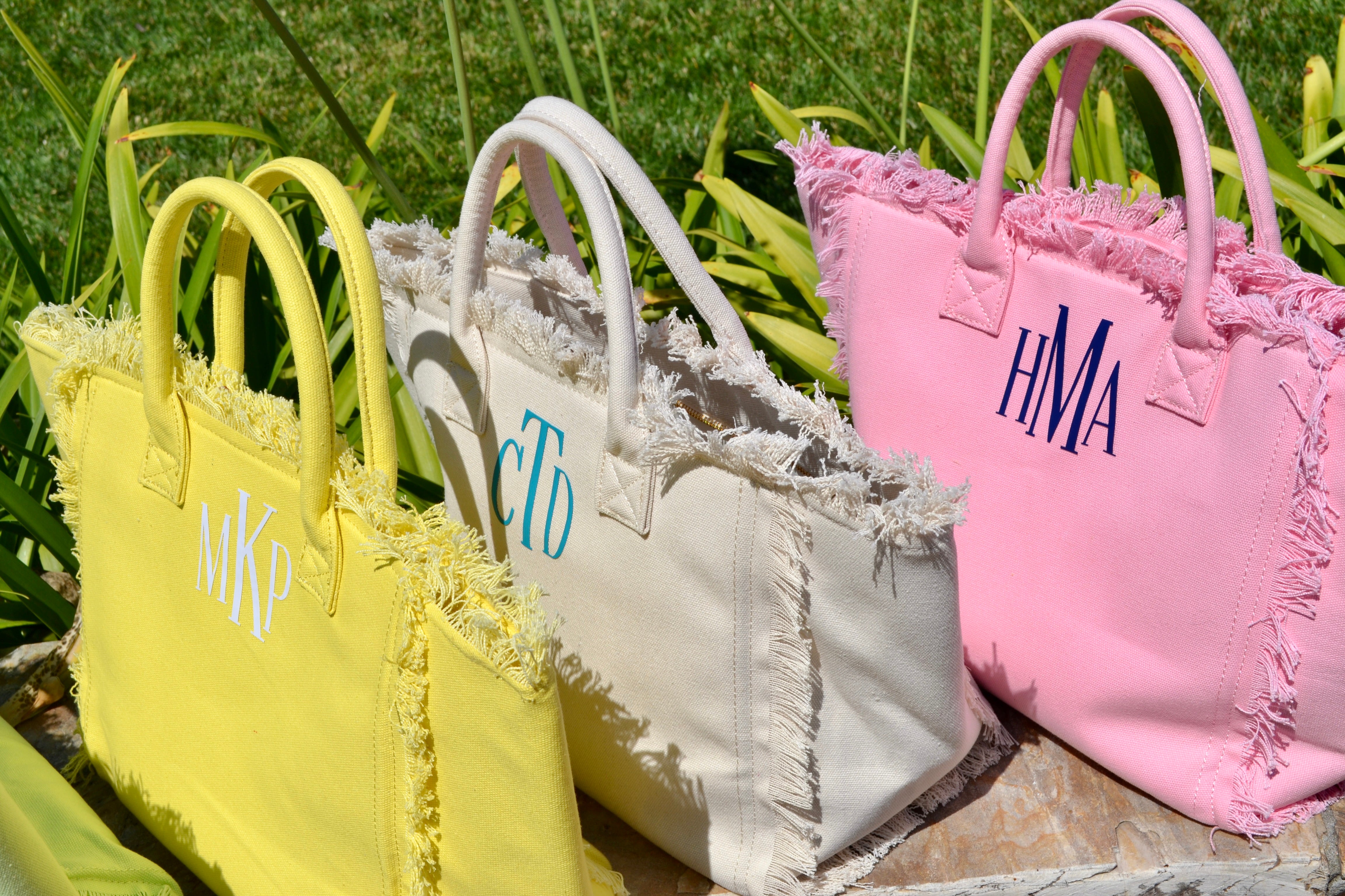 Preppy Monogram Tote Bag