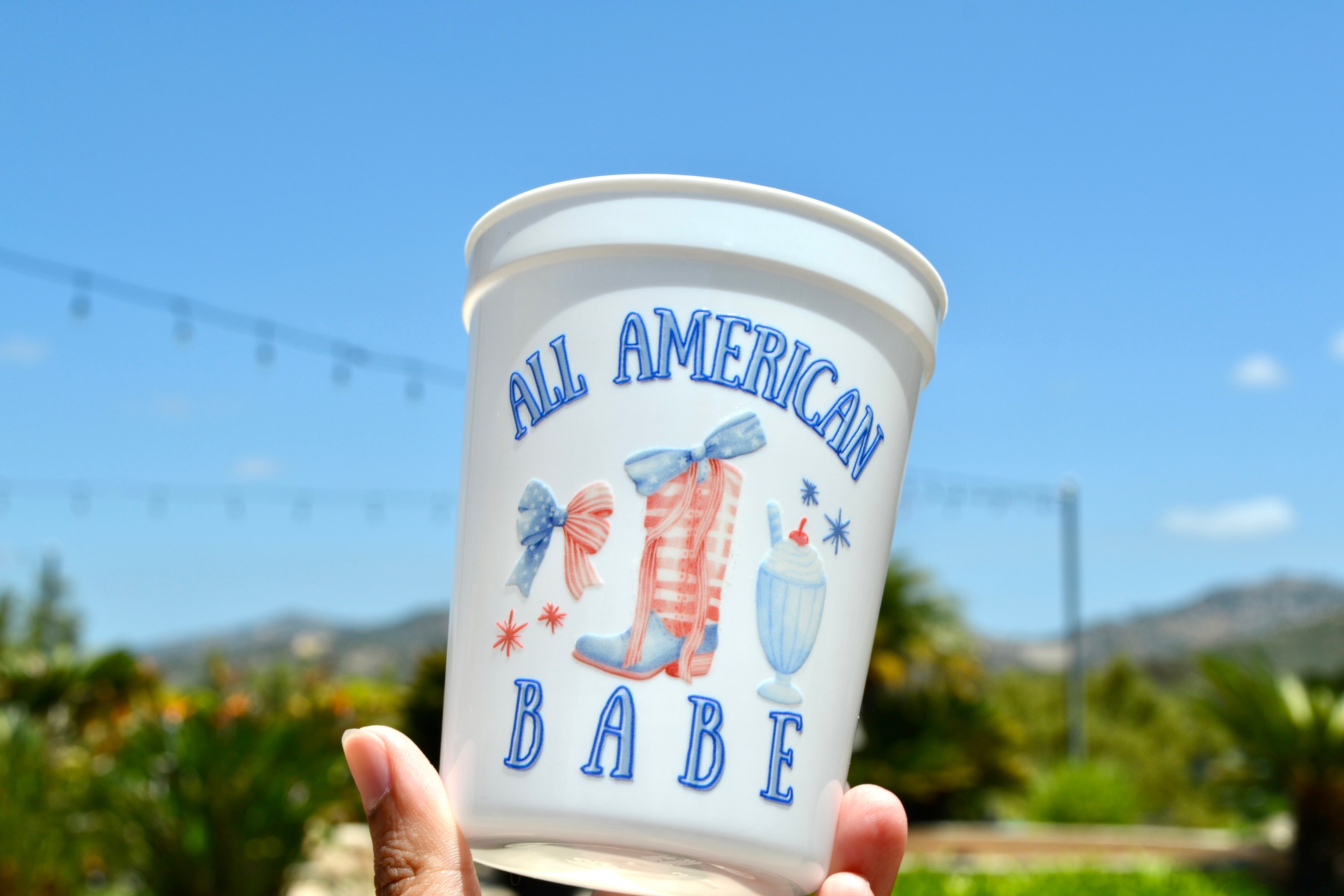 All American Bride & Babe Cups – Patriotic Bachelorette Party Cups