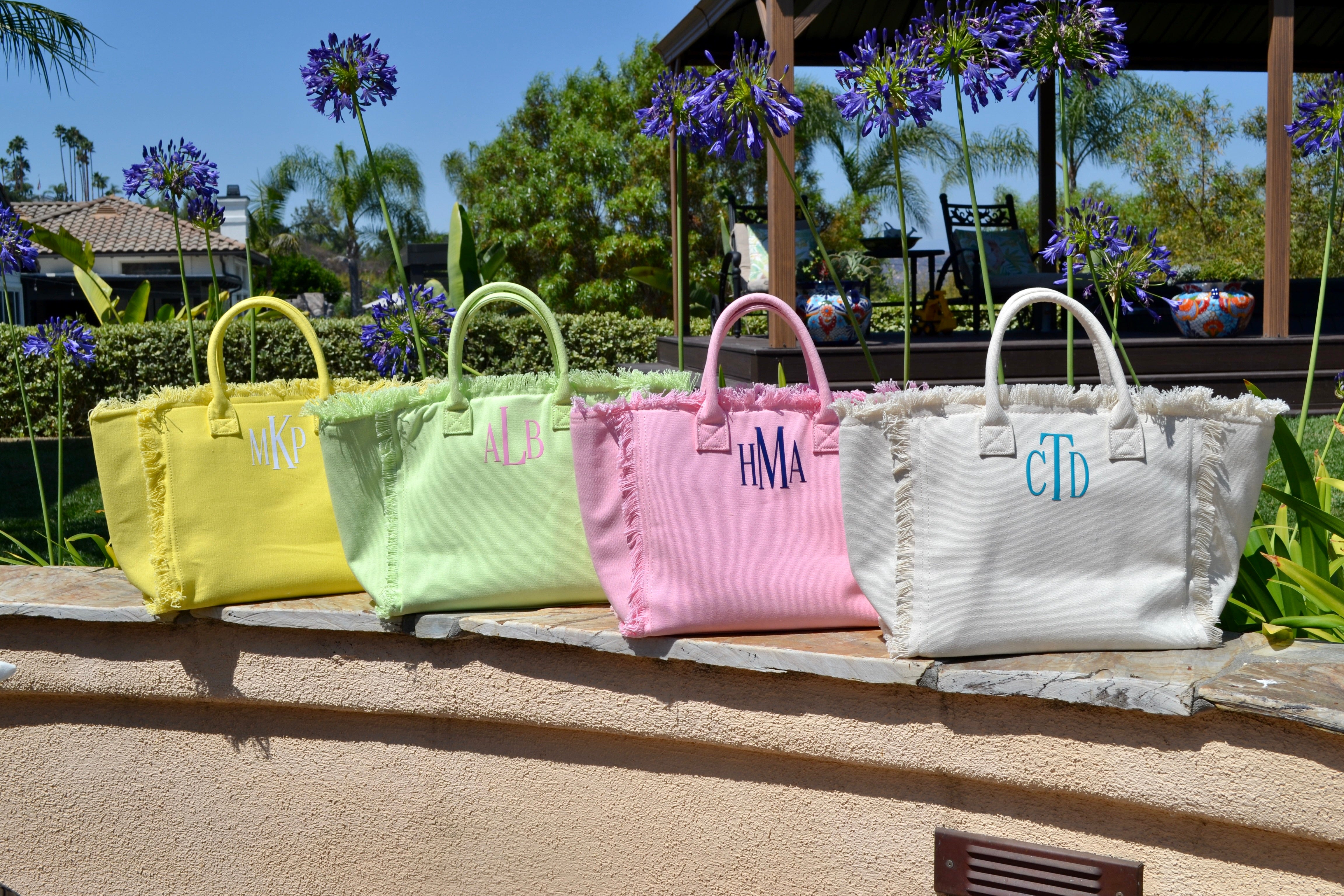 Preppy Monogram Tote Bag