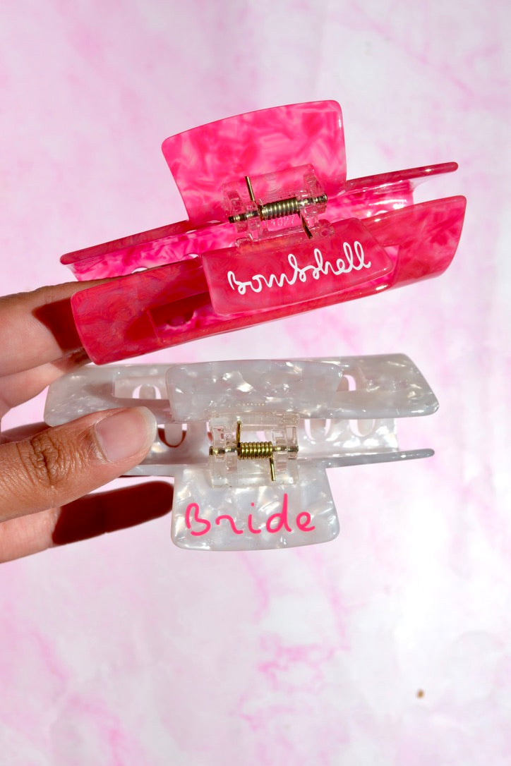 Custom Hot Pink Bach Island Hair Claws