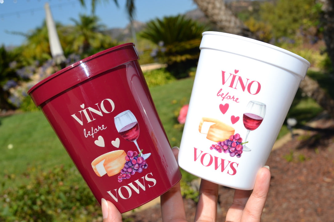 Vino before Vows Bachelorette Party Cups