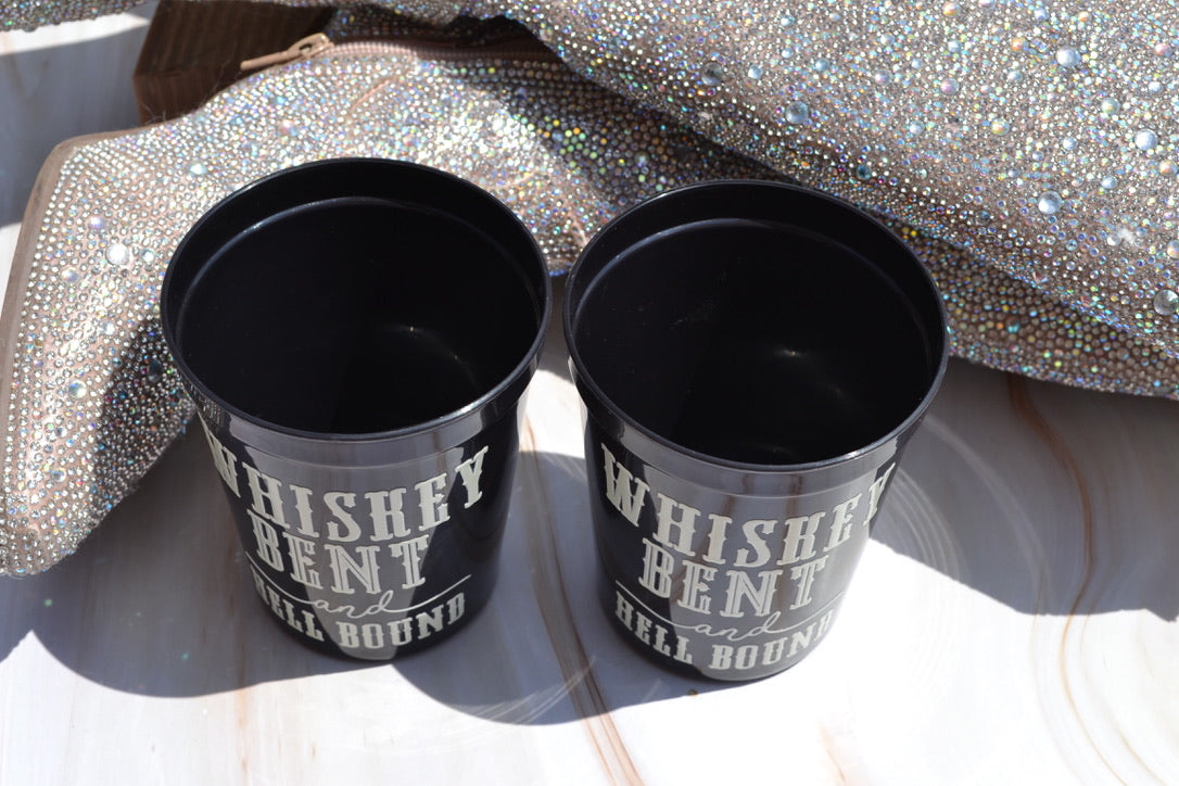 Whiskey Bent and Veil/Hell Bound Bachelorette Party Cups