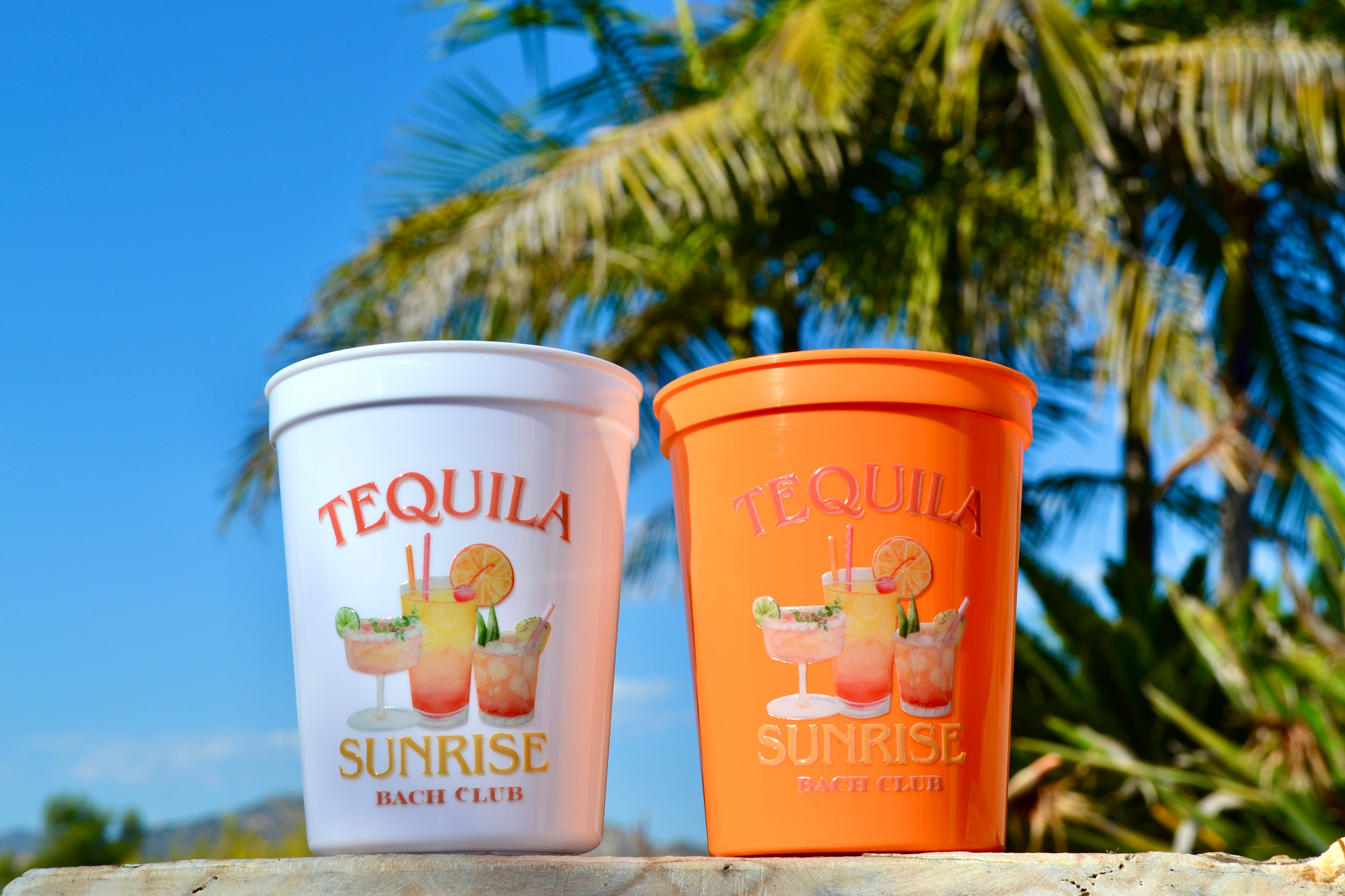 Tequila Sunrise Bachelorette Party Cups