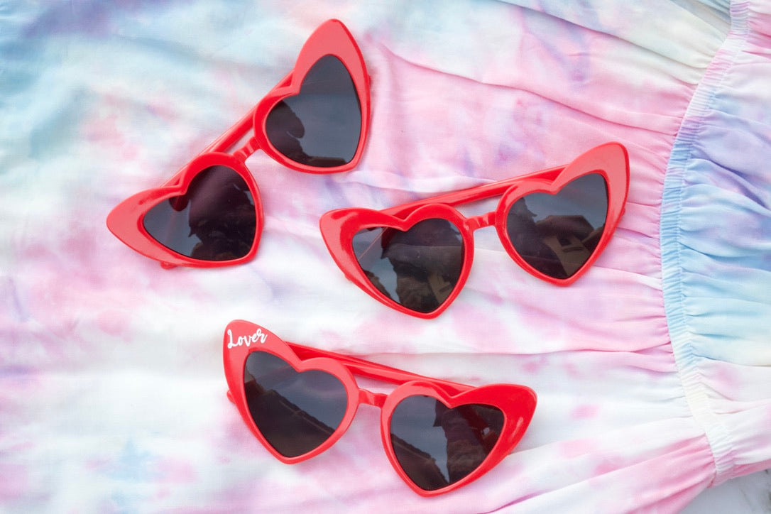 Red Taylor Swift Heart Lover Sunglasses