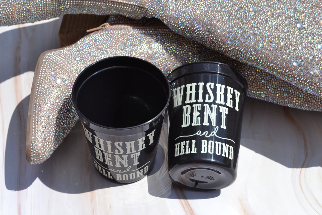 Whiskey Bent and Veil/Hell Bound Bachelorette Party Cups