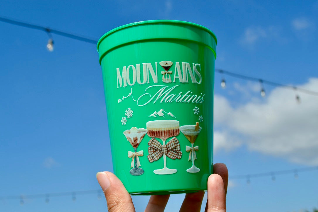 Mountains and Martinis Bachelorette Party Cups