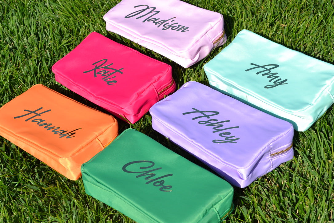 Personalized Pastel Waterproof Makeup Bag