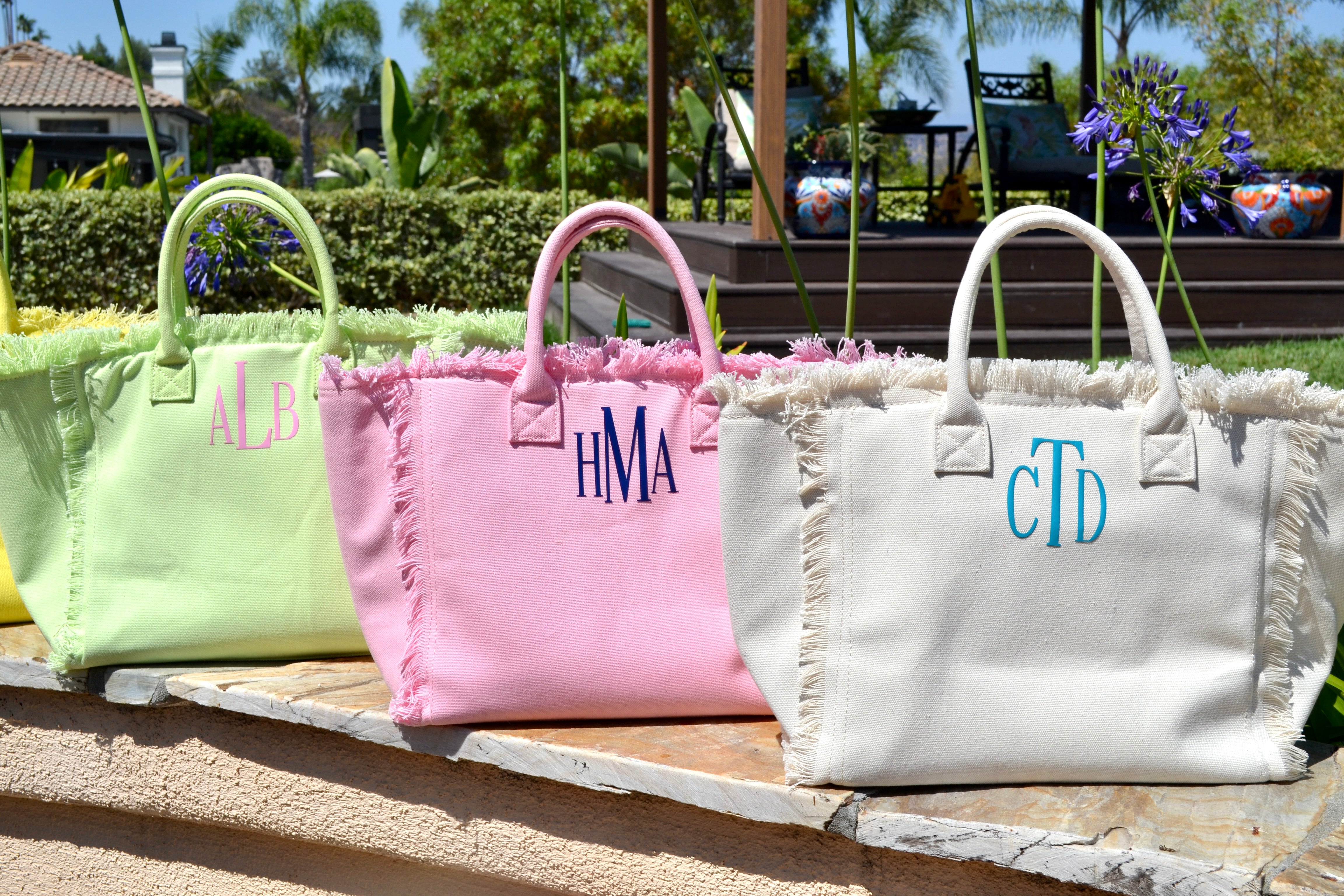 Preppy Monogram Tote Bag