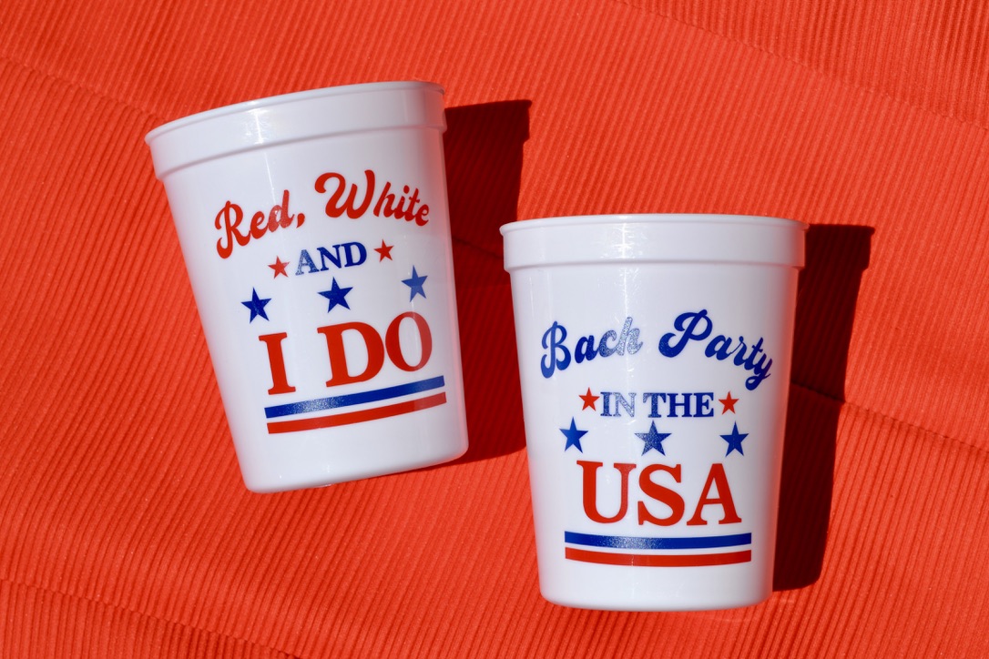 Bach Party in the USA Party Cups, Red White and I do, Star Spangled Bach, 4th of July Bachelorette, Nautical Bach Party Decor