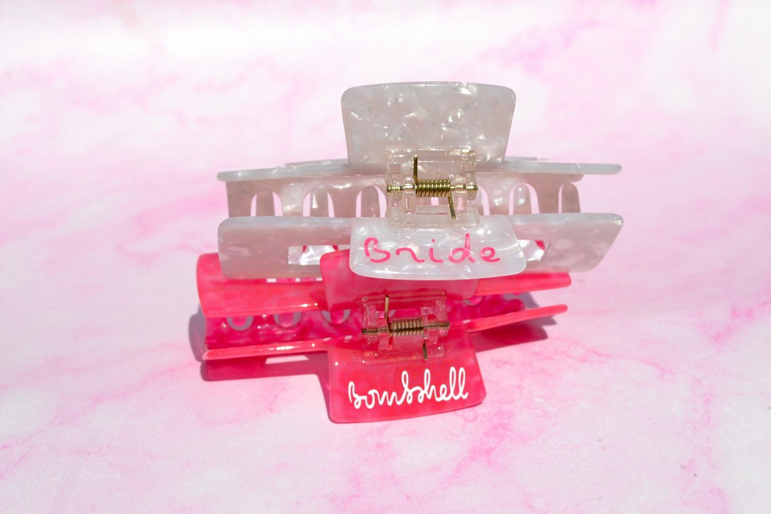 Custom Hot Pink Bach Island Hair Claws