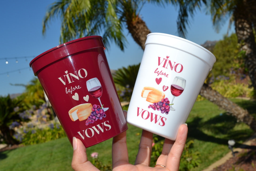 Vino before Vows Bachelorette Party Cups