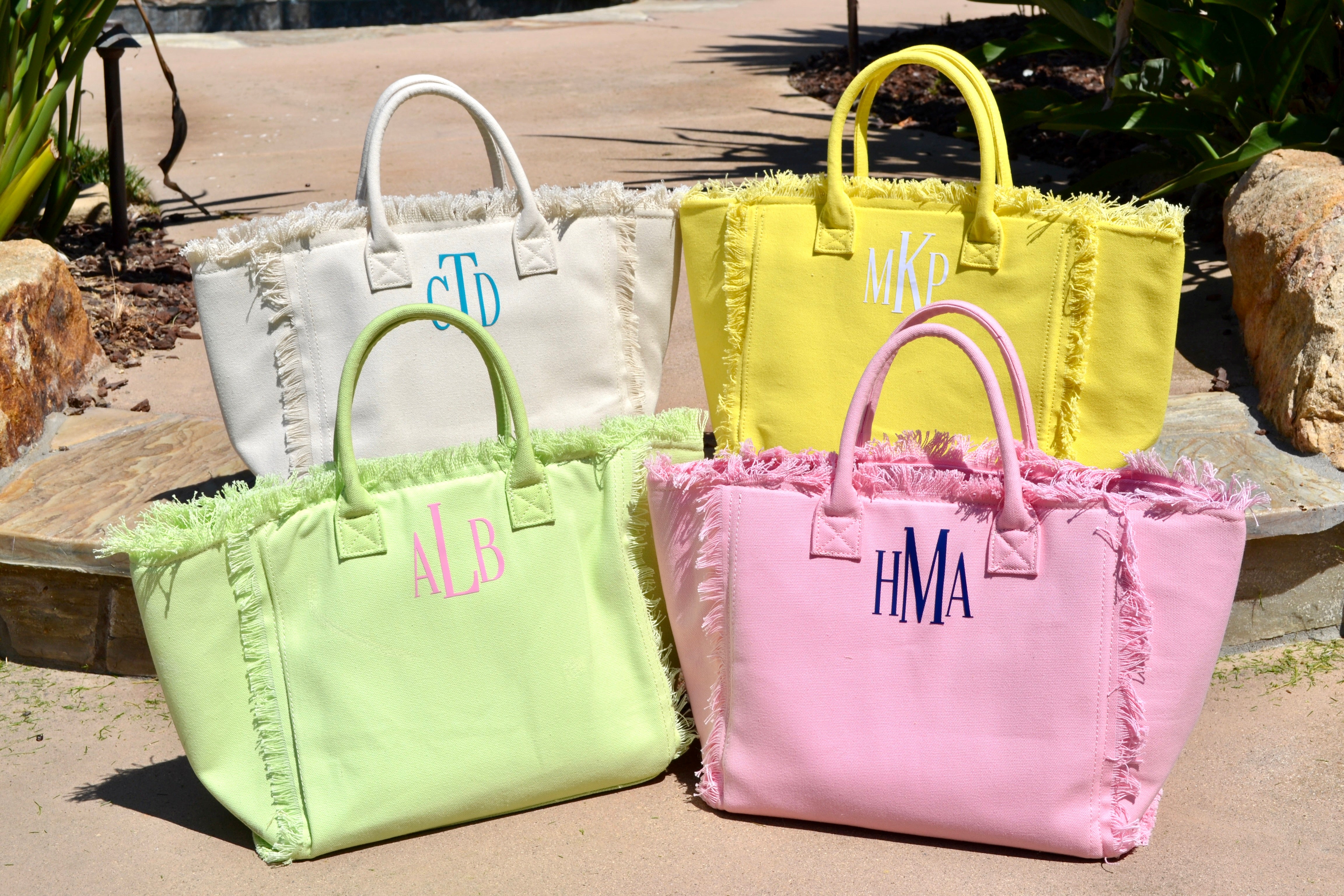 Preppy Monogram Tote Bag