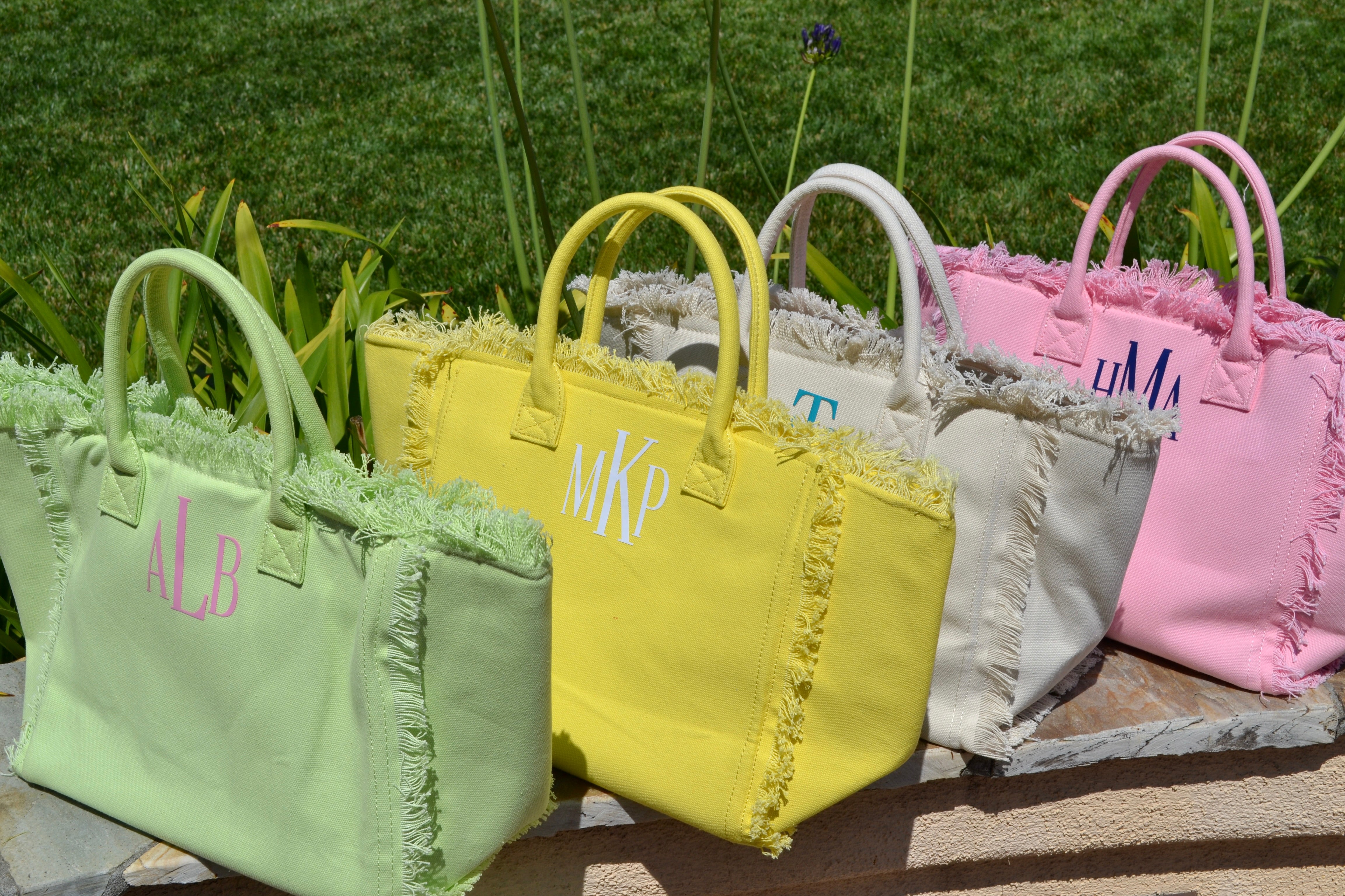 Preppy Monogram Tote Bag