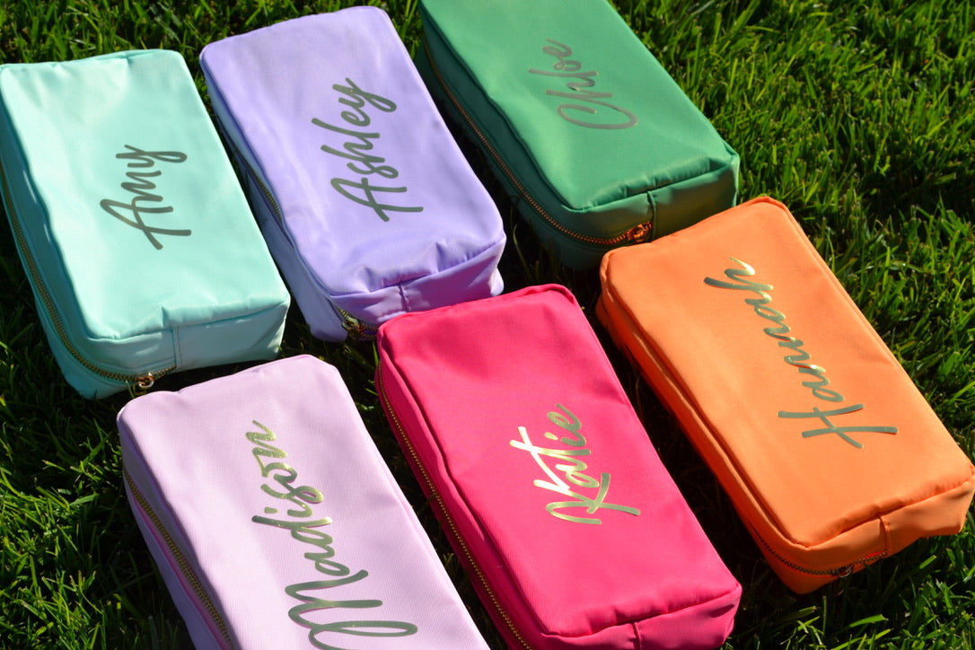 Personalized Pastel Waterproof Makeup Bag