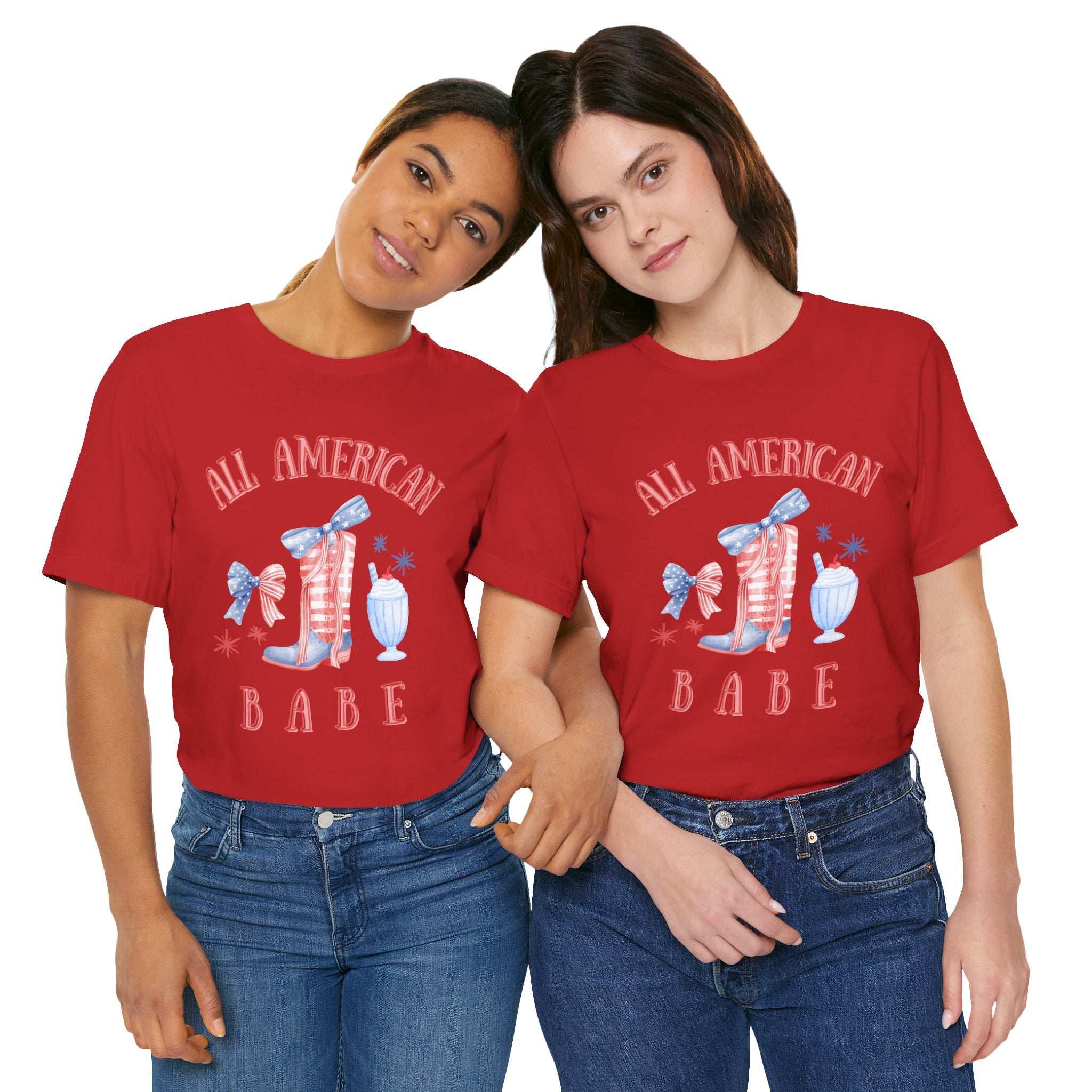 4th of July All American Babe Patriotic Tee