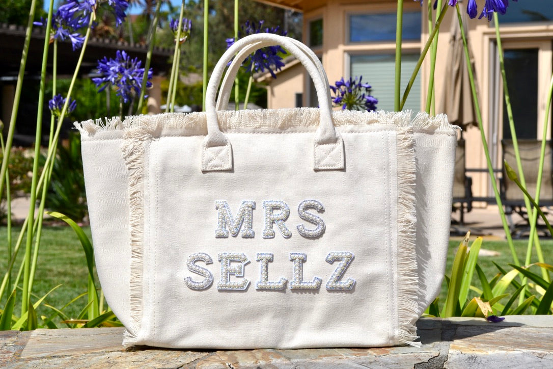 Personalized Bride tote bag