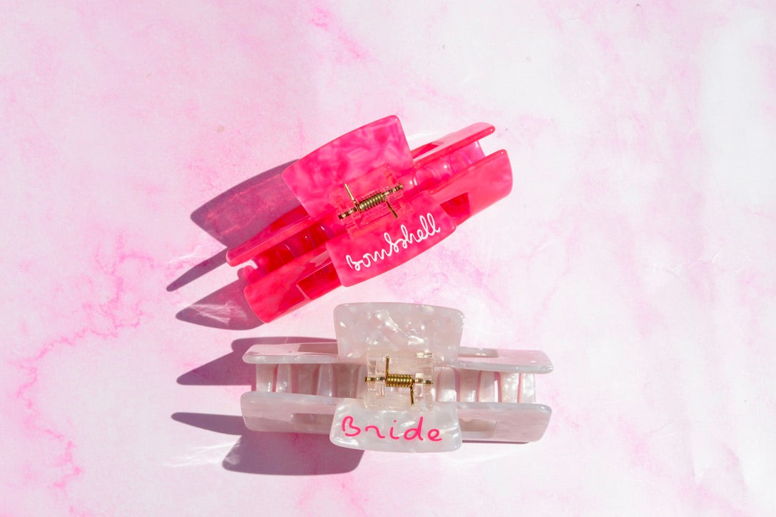 Custom Hot Pink Bach Island Hair Claws