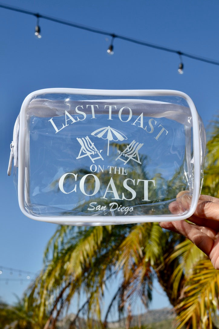 Last Toast on the Coast Bachelorette Party Personalized Wet Bikini bag, Wet Dry Bag, Coastal Grandma Favors, Beach Hamptons Bachelorette