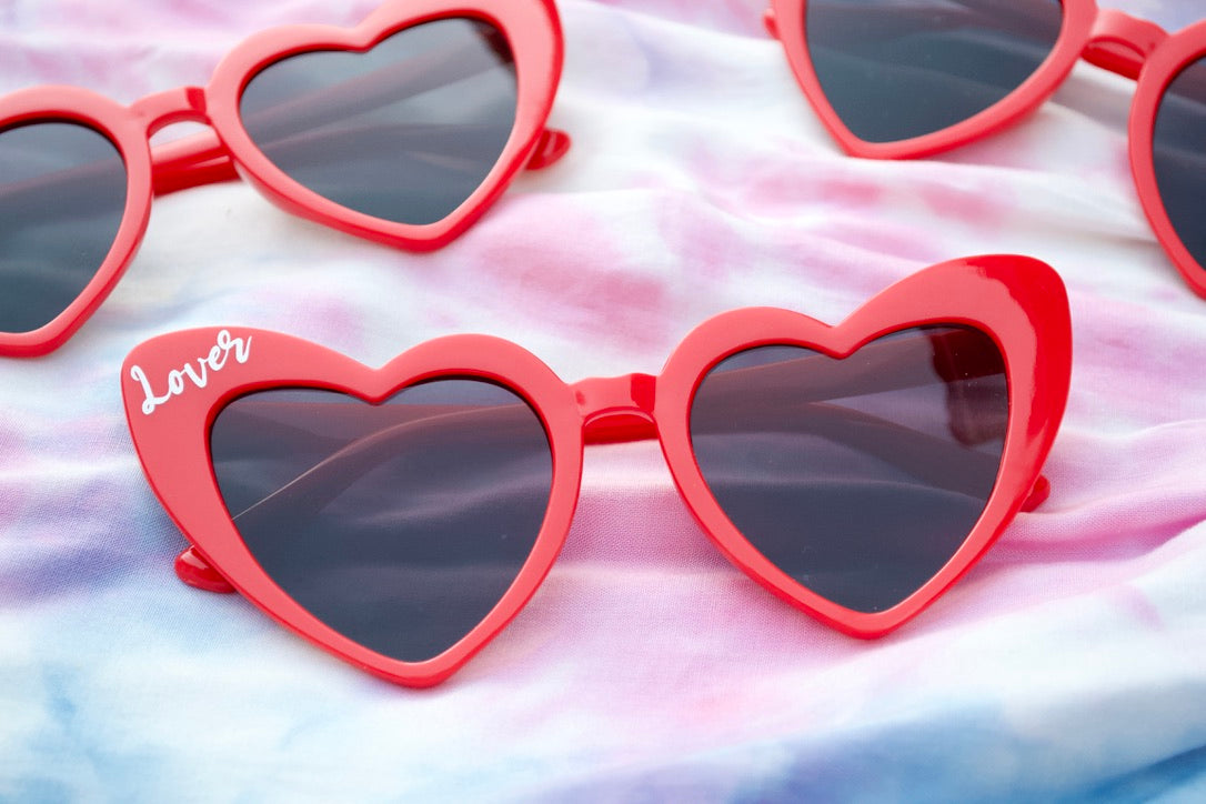 Red Taylor Swift Heart Lover Sunglasses
