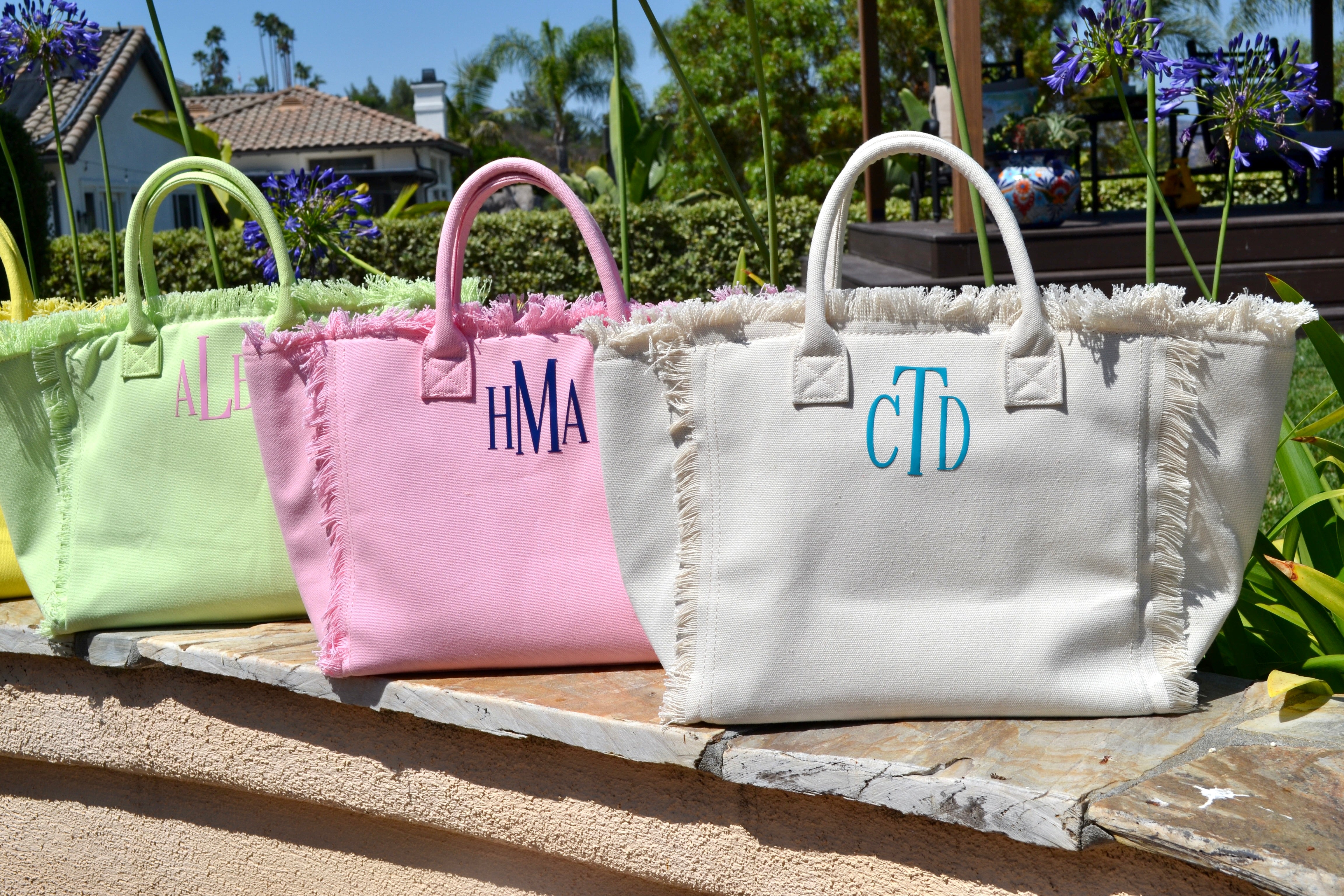 Preppy Monogram Tote Bag