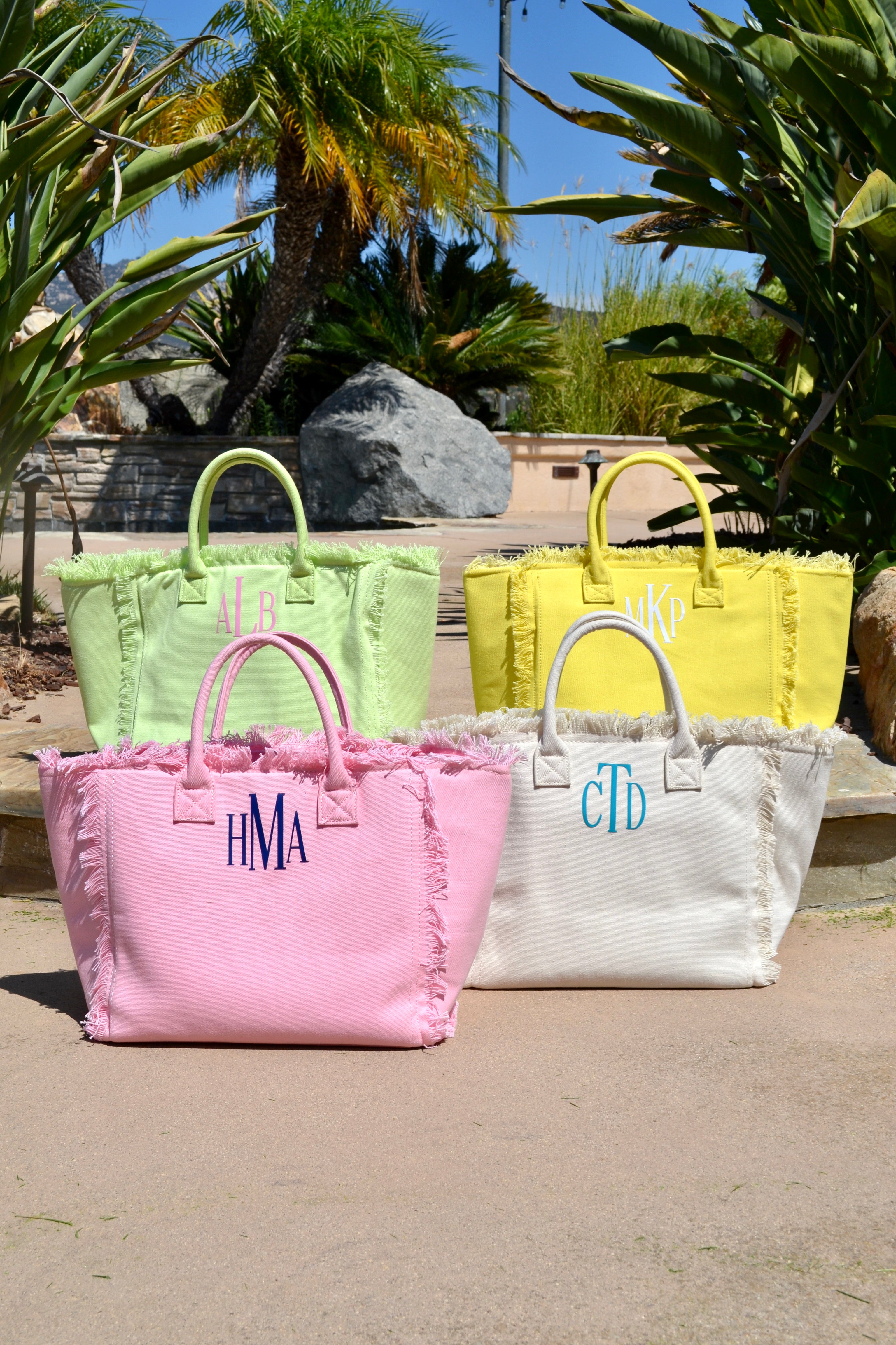 Preppy Monogram Tote Bag