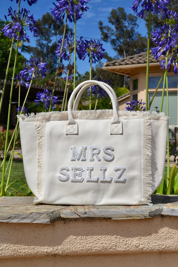Custom "Mrs." Tote Bag – Personalized Bridal Gift