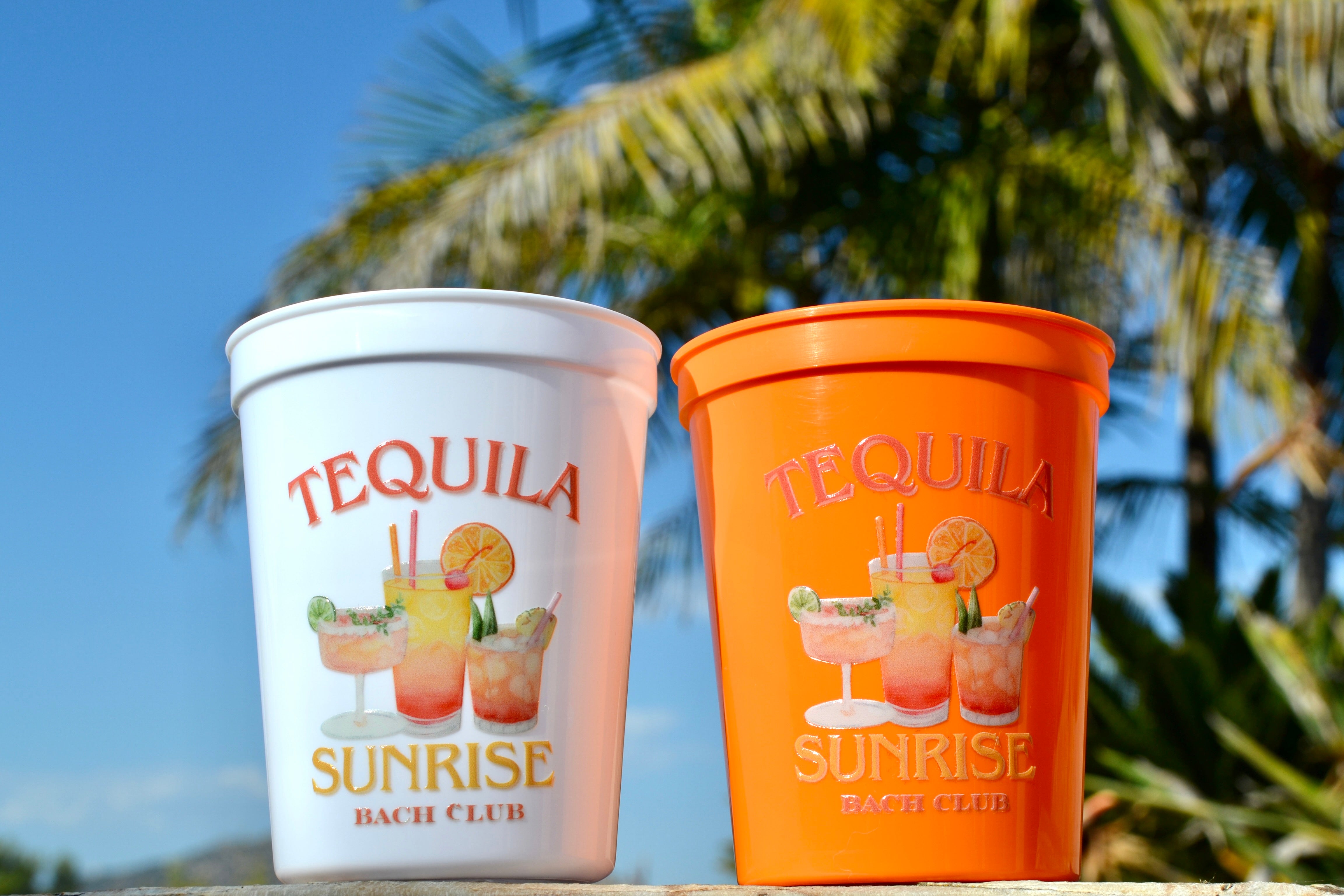 Tequila Sunrise Bachelorette Party Cups