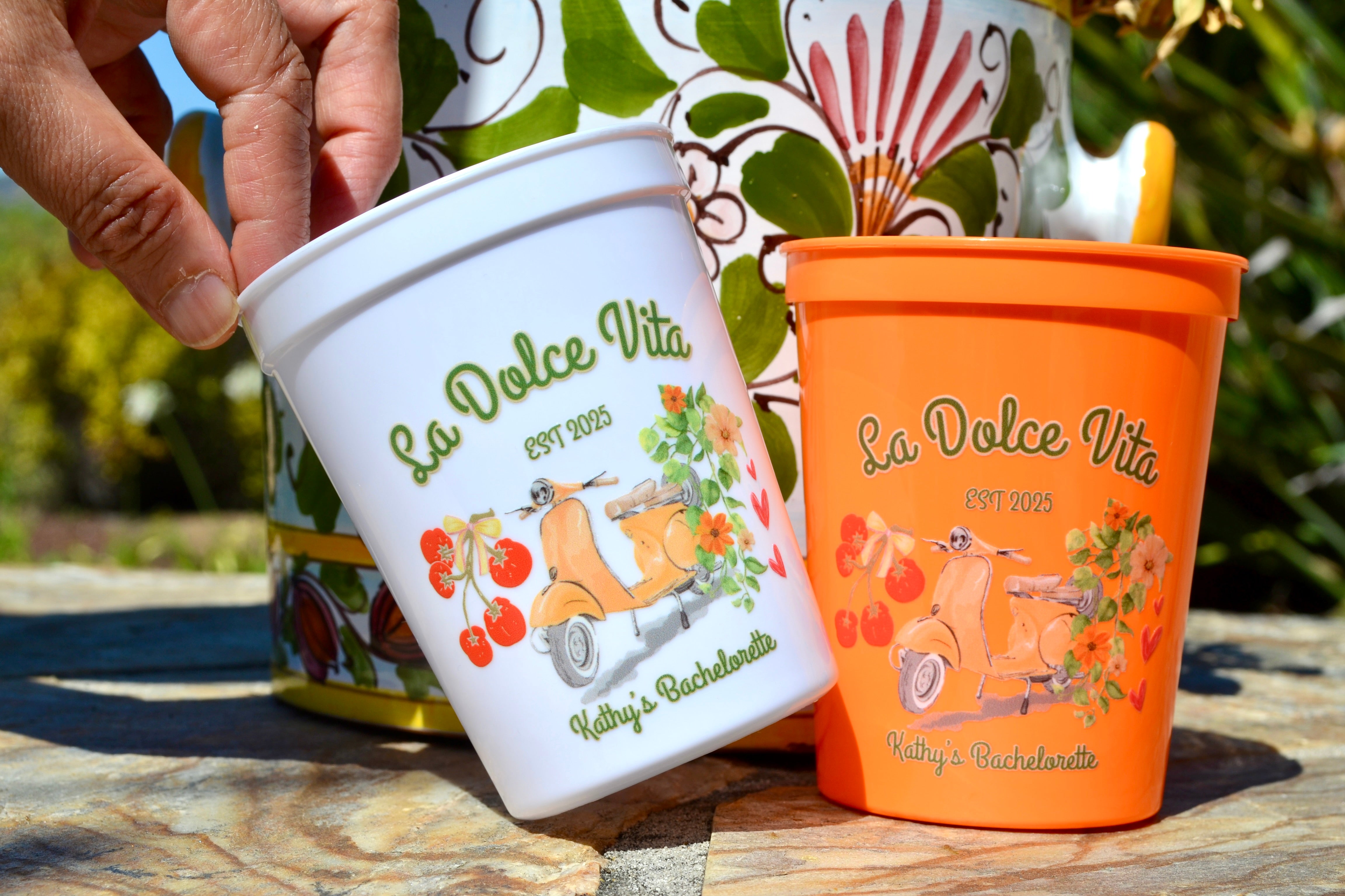 Italian Bachelorette Cups 