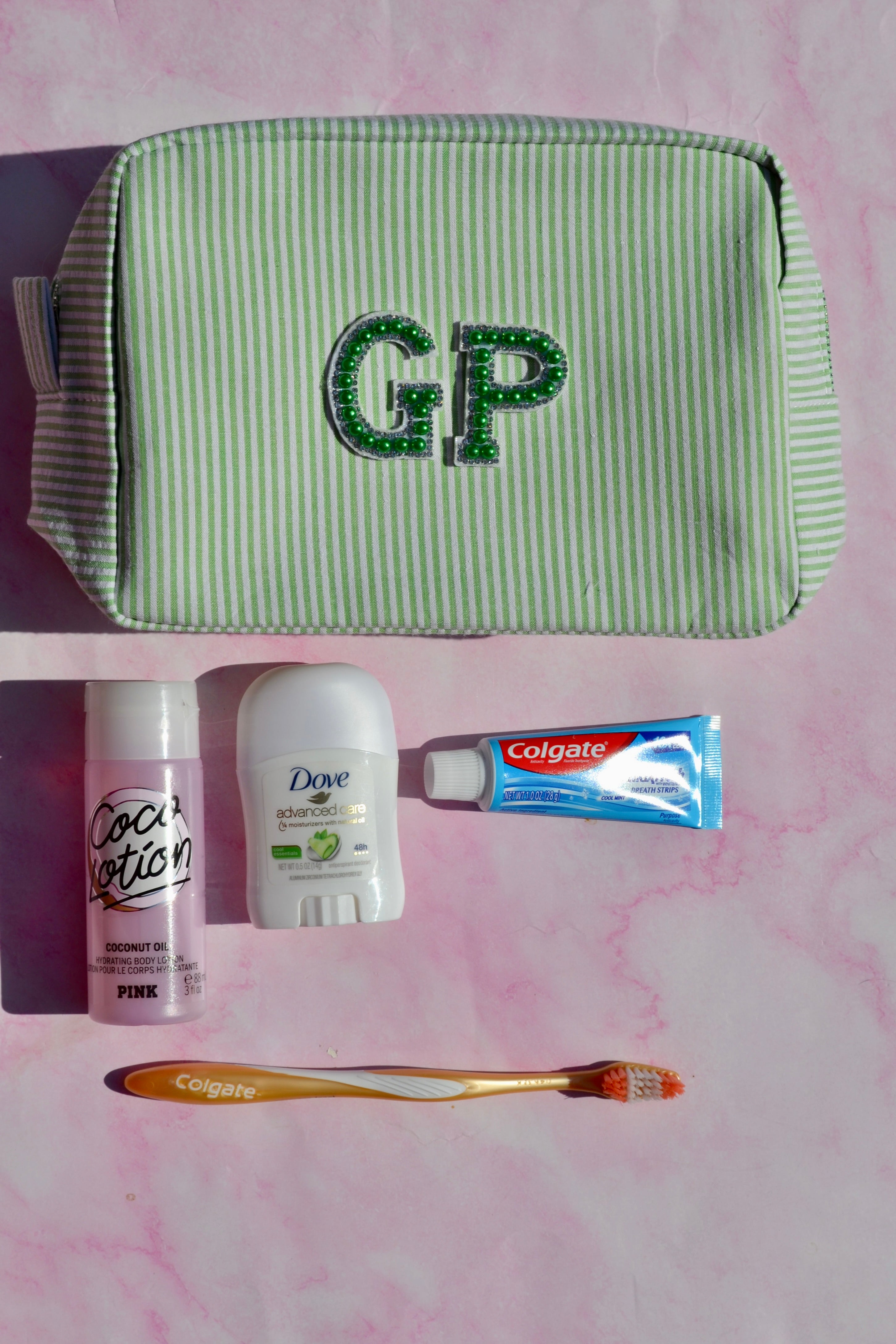 Monogram Seersucker Makeup Bag