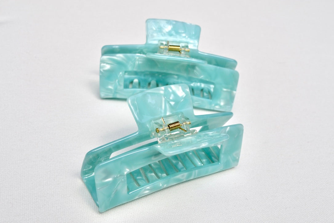 Aqua Turquoise Tiff Blue Hair Claw Clip