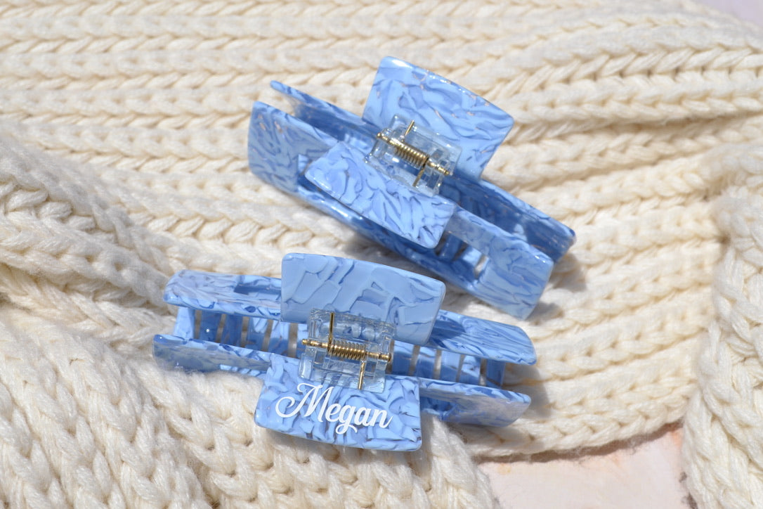 Coastal bachelorette blue hair accessory