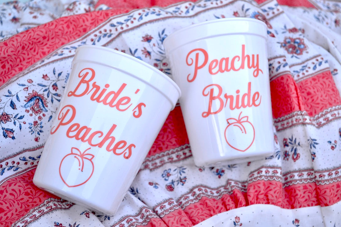 Savannah Peach Bachelorette Party Cups