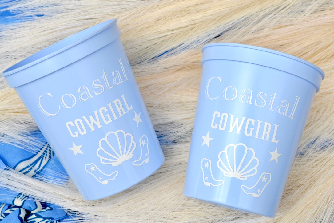 Coastal Cowgirl Bachelorette Bridal Shower Party Cups