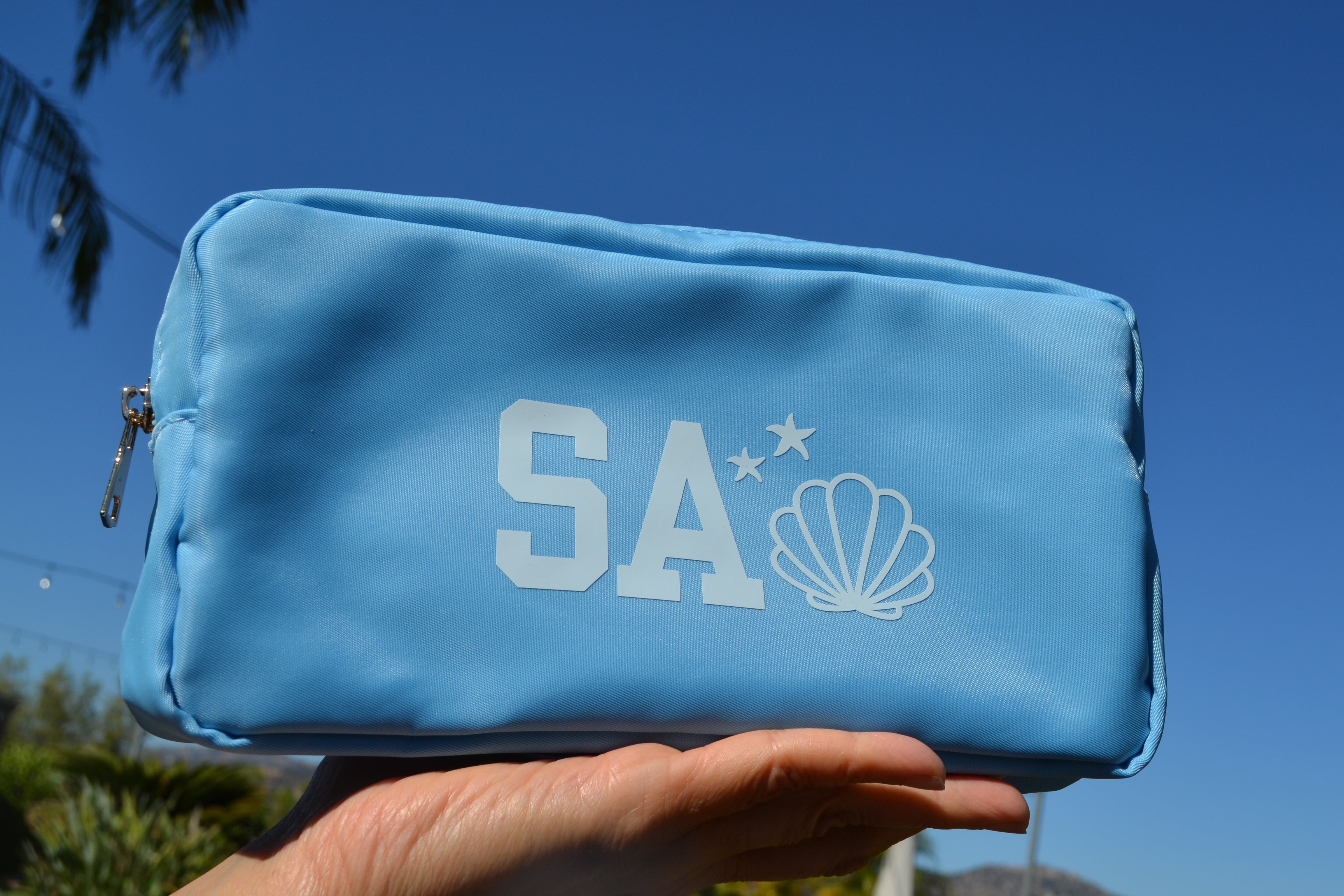 Water Resistant Coastal Wet Dry Makeup Bag