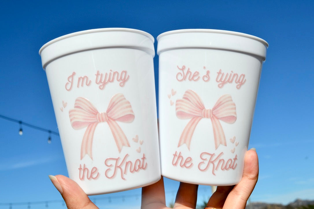 She's Tying the Knot Bachelorette Party Cups