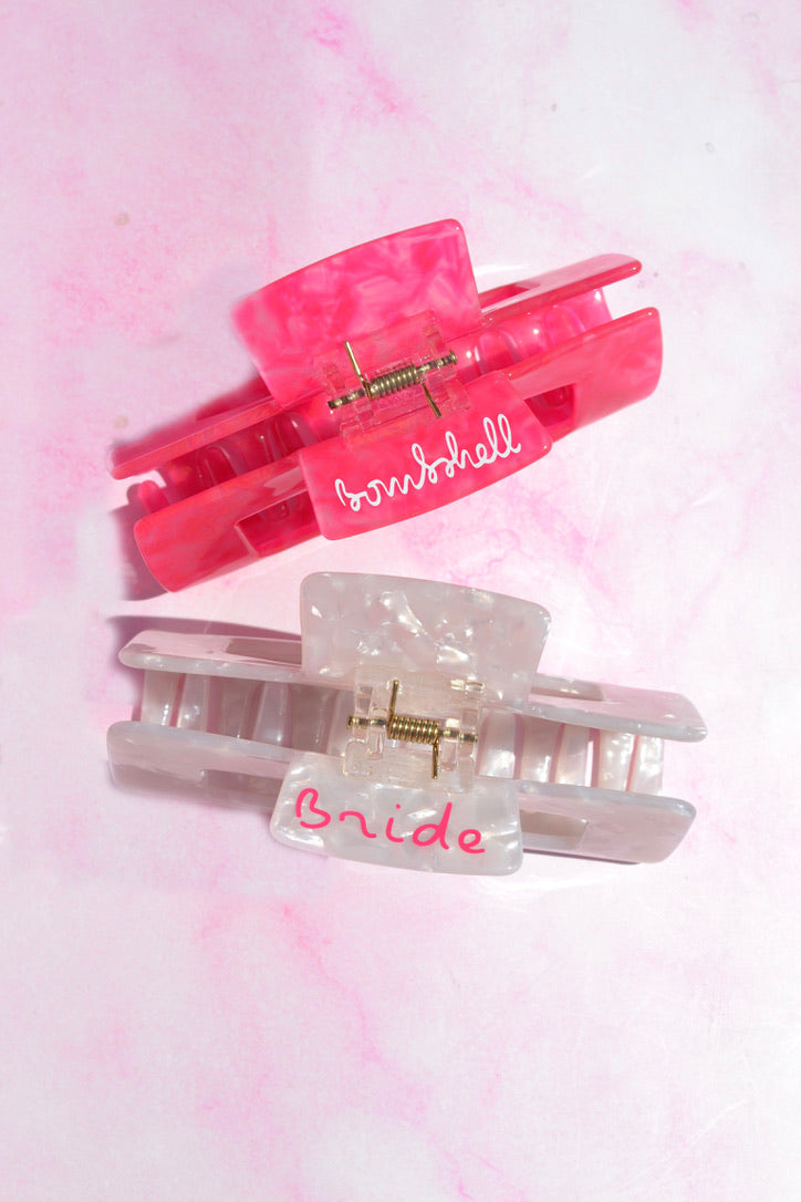 Custom Hot Pink Bach Island Hair Claws