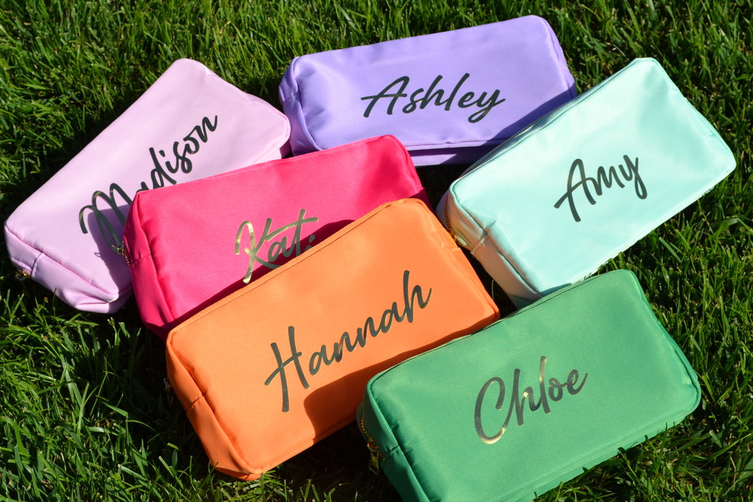 Pastel Nylon Makeup Bags