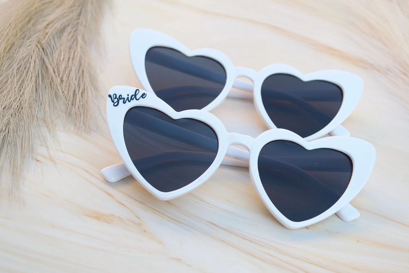 White Bride Heart Sunglasses