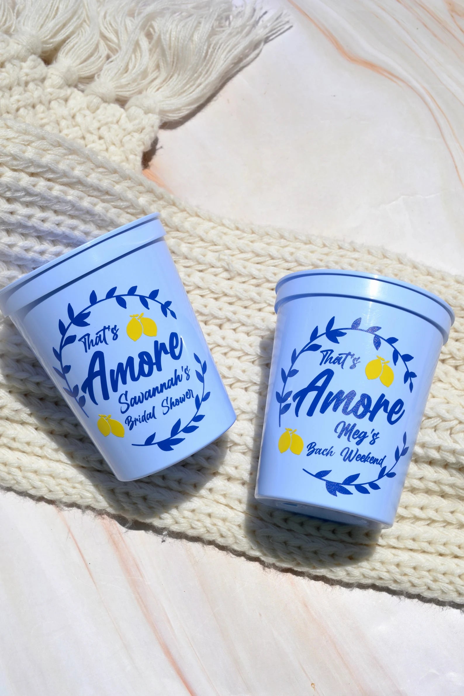 Italian Summer Bachelorette Party Cups