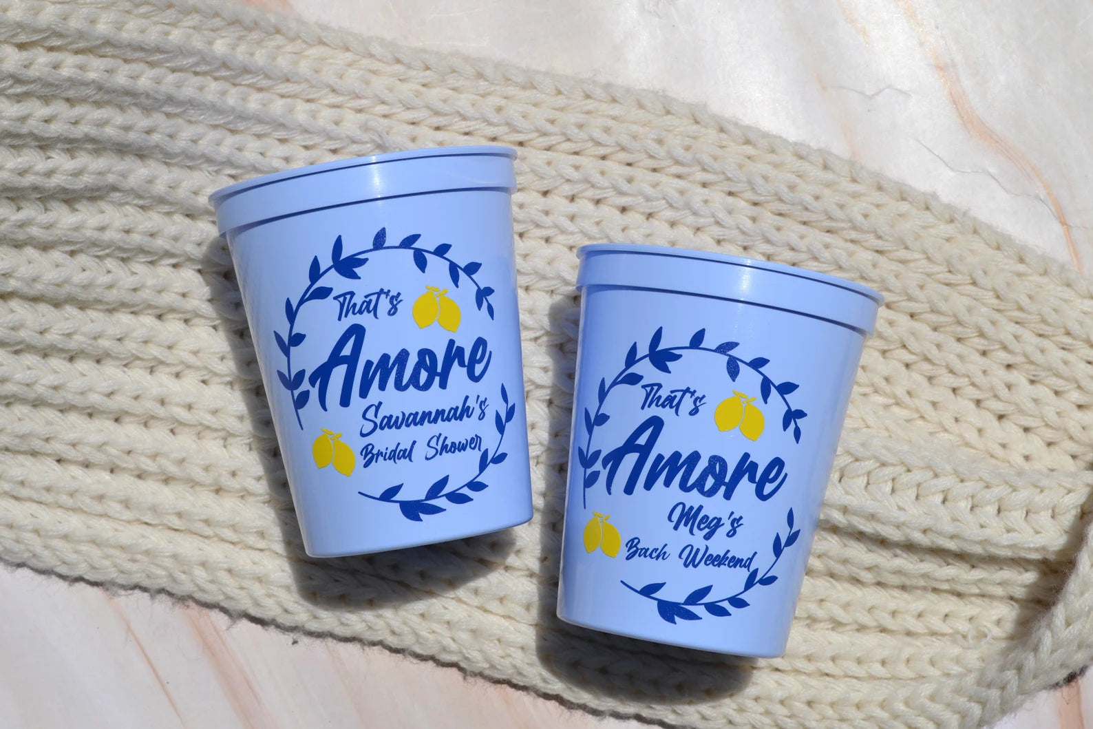 Italian Summer Bachelorette Party Cups