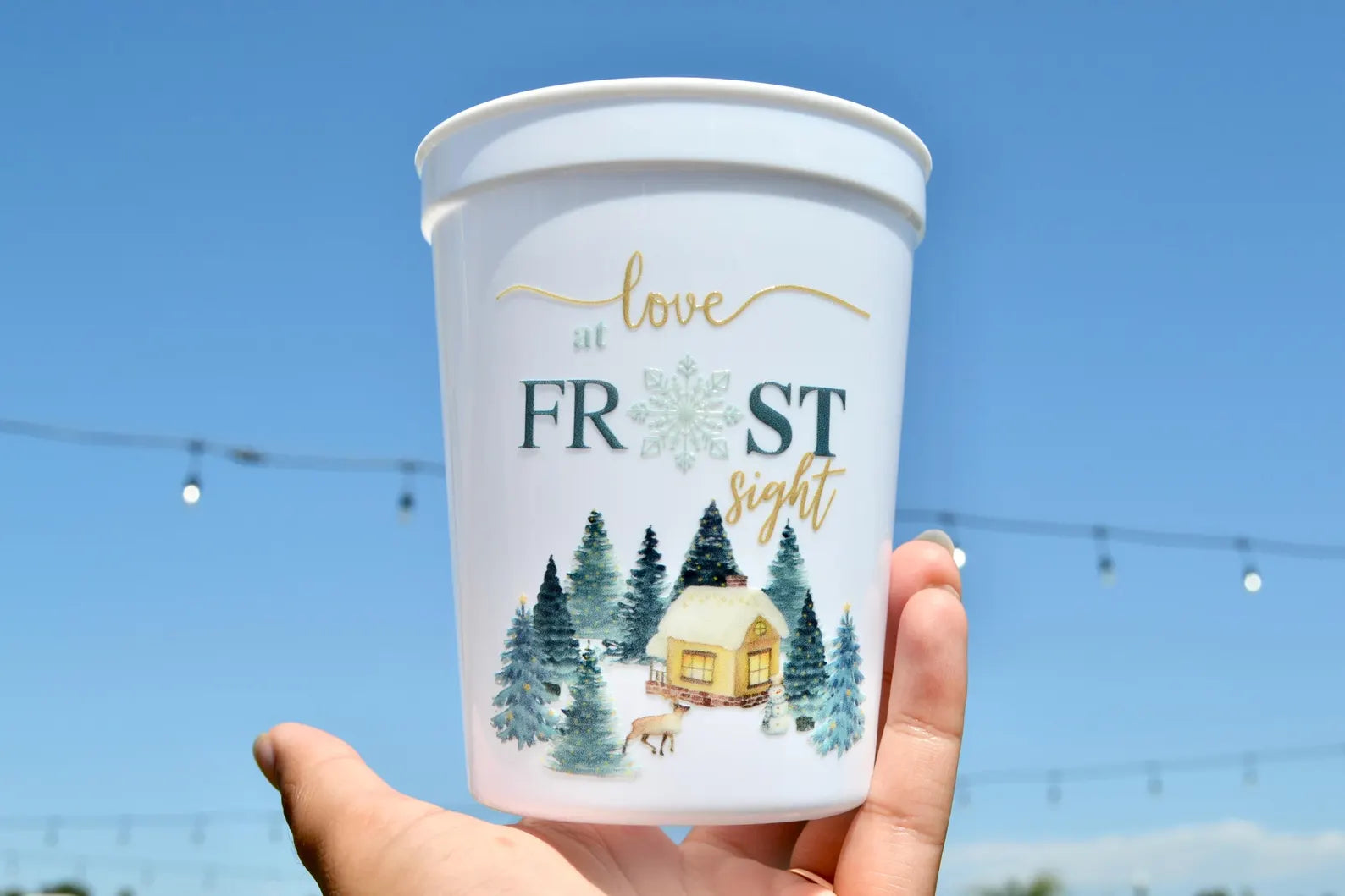 Love at Frost Sight Bridal Shower Cups