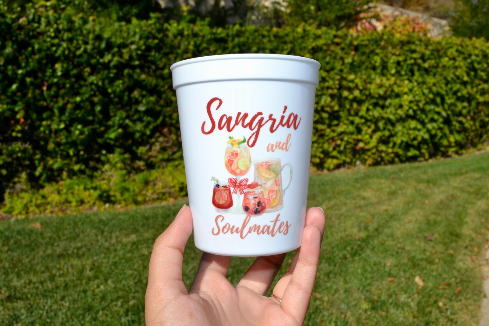 Sangria and Soulmates Bachelorette Party Cups