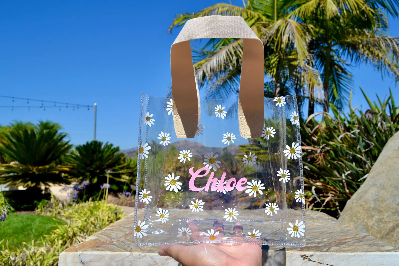 Custom Mini Daisy Tote Bag, Flower Girl Gifts