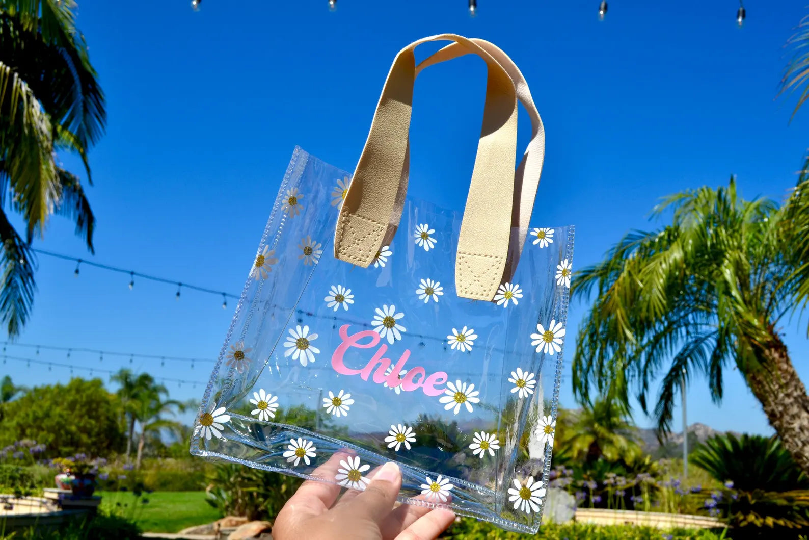 Custom Mini Daisy Tote Bag, Flower Girl Gifts