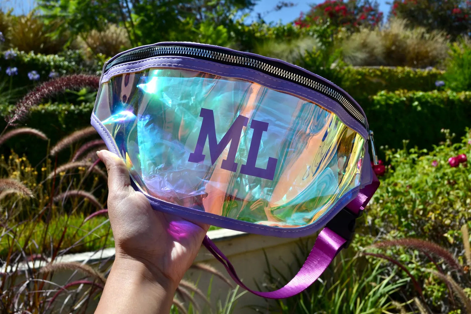 Custom Initial Holographic Fanny Pack