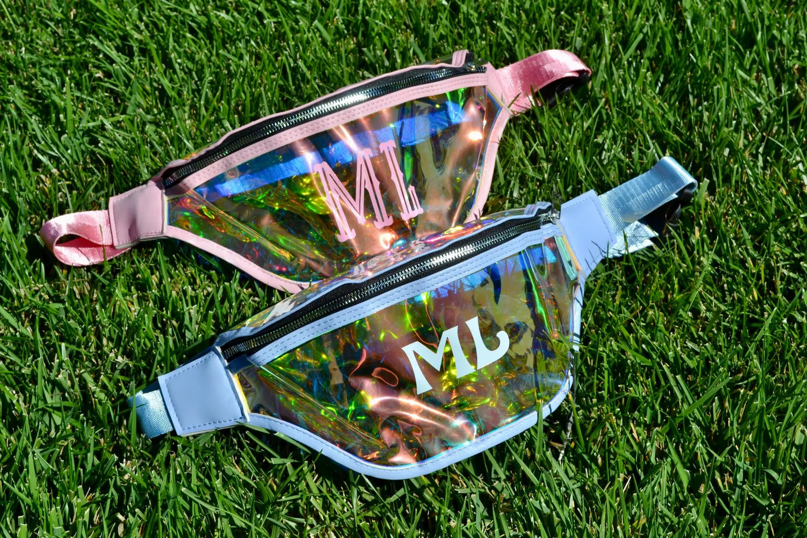 Custom Initial Holographic Fanny Pack