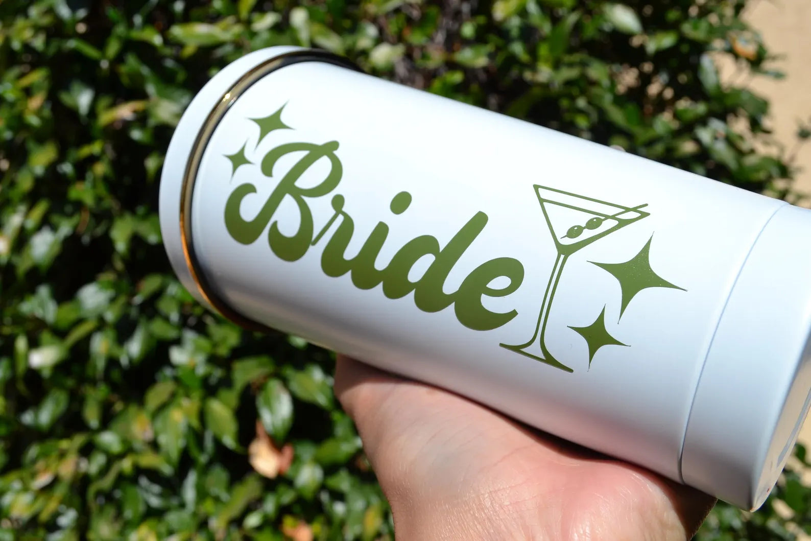 A Bride in a Tini Bit Tumbler