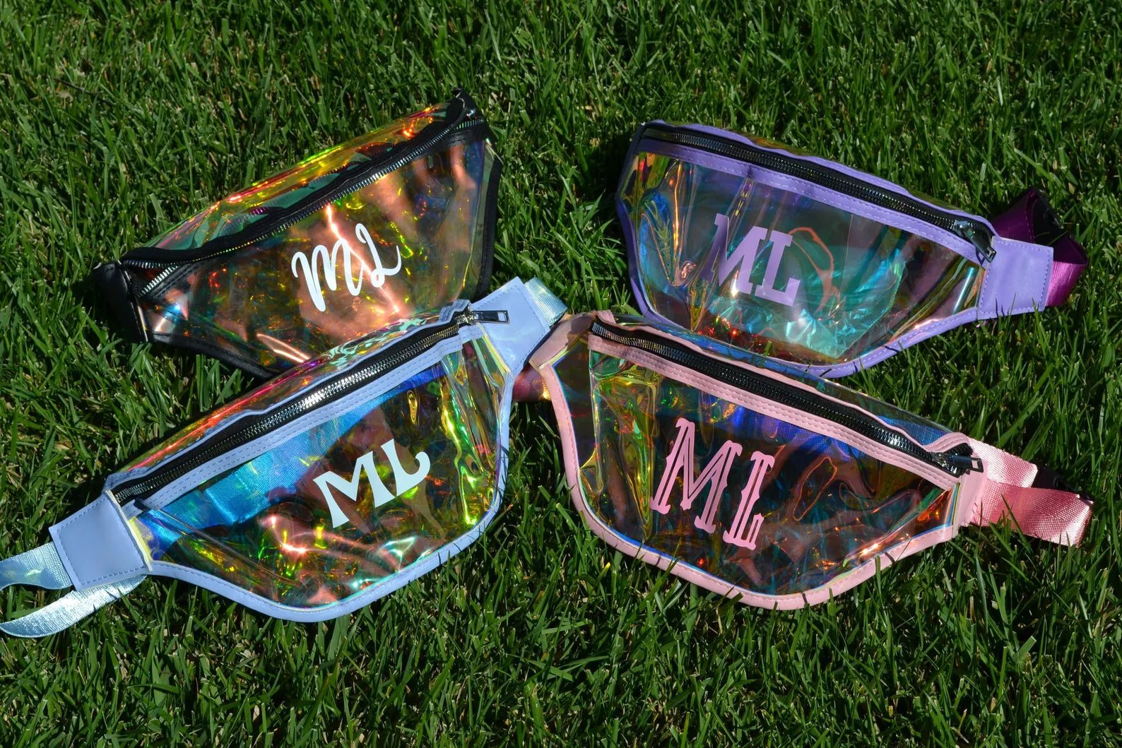 Custom Initial Holographic Fanny Pack