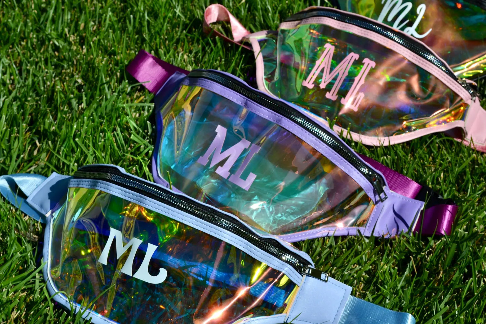 Custom Initial Holographic Fanny Pack