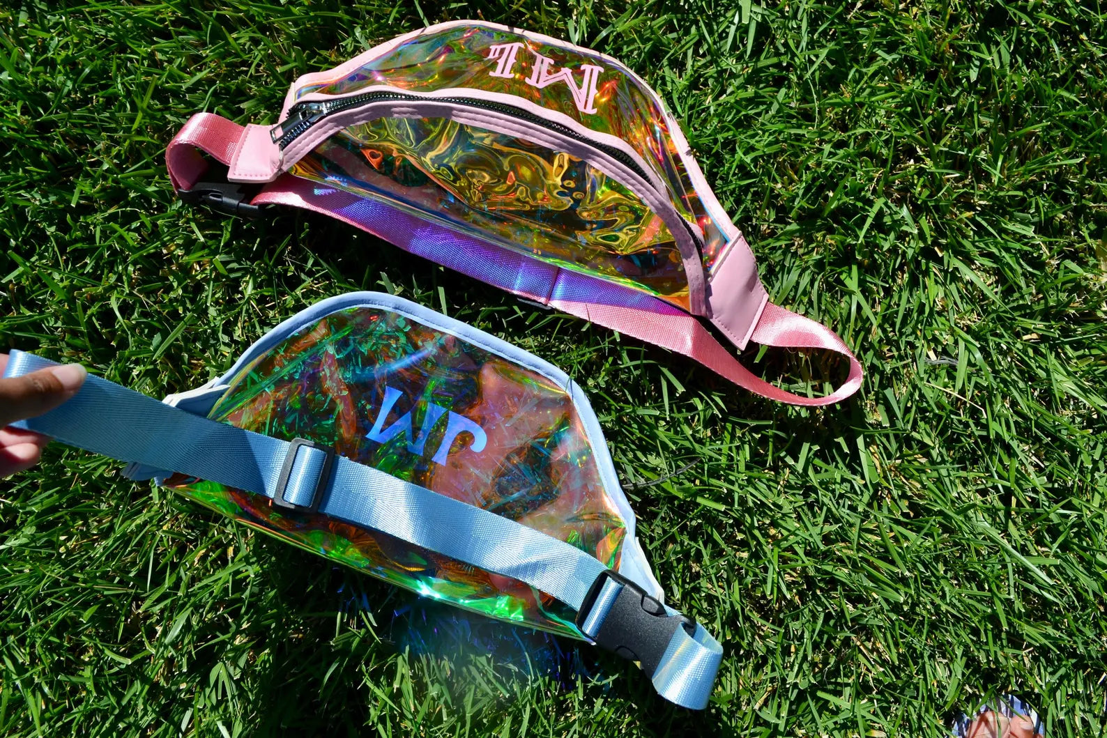 Custom Initial Holographic Fanny Pack